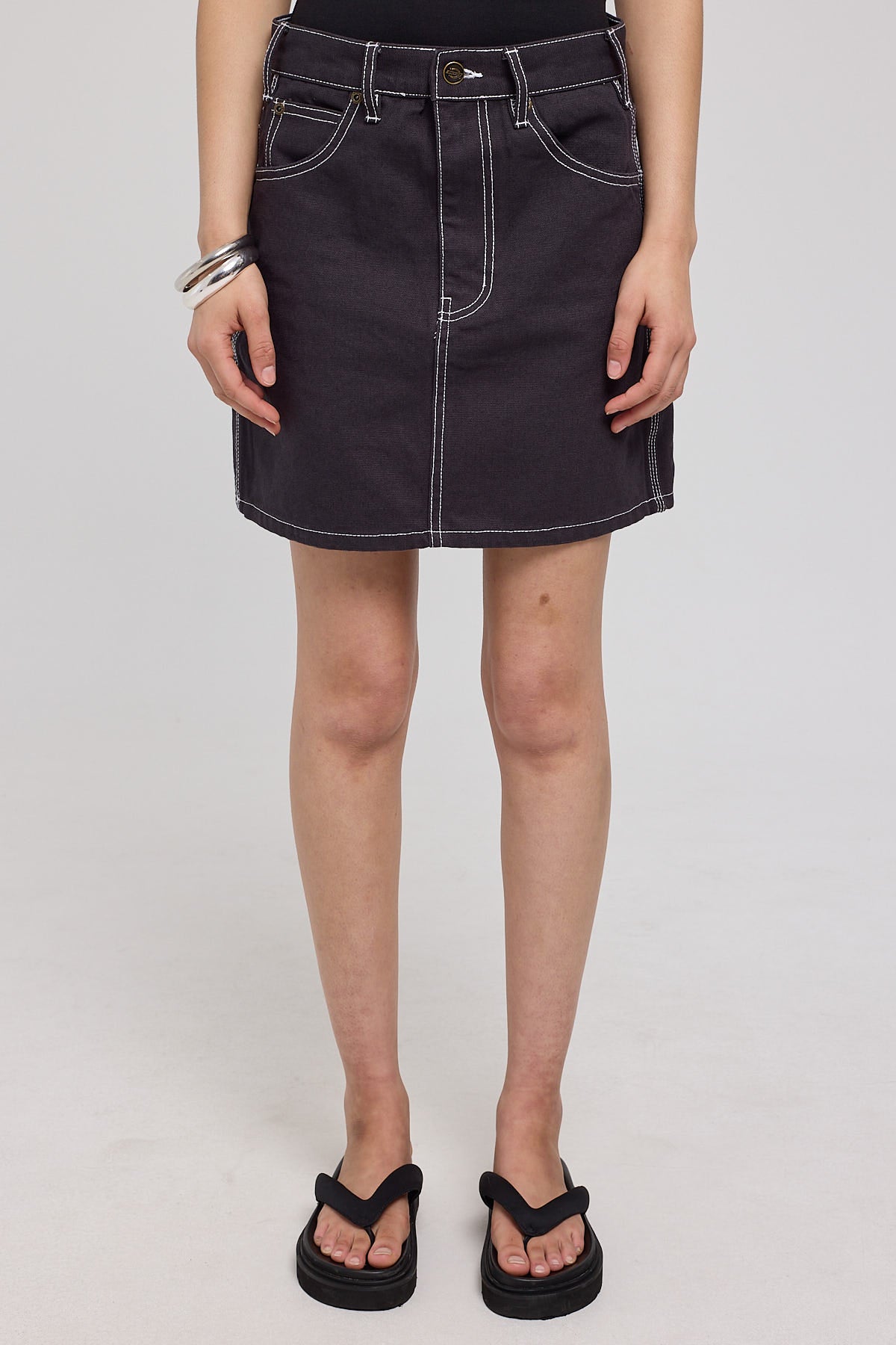 Dickies 1996 Canvas Skirt Stone Washed Black