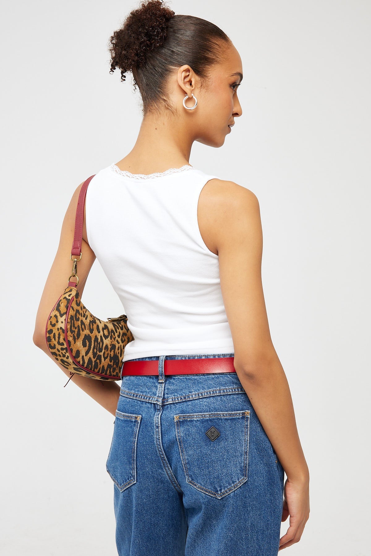 L&t Scoop Neck Lace Trim Top White
