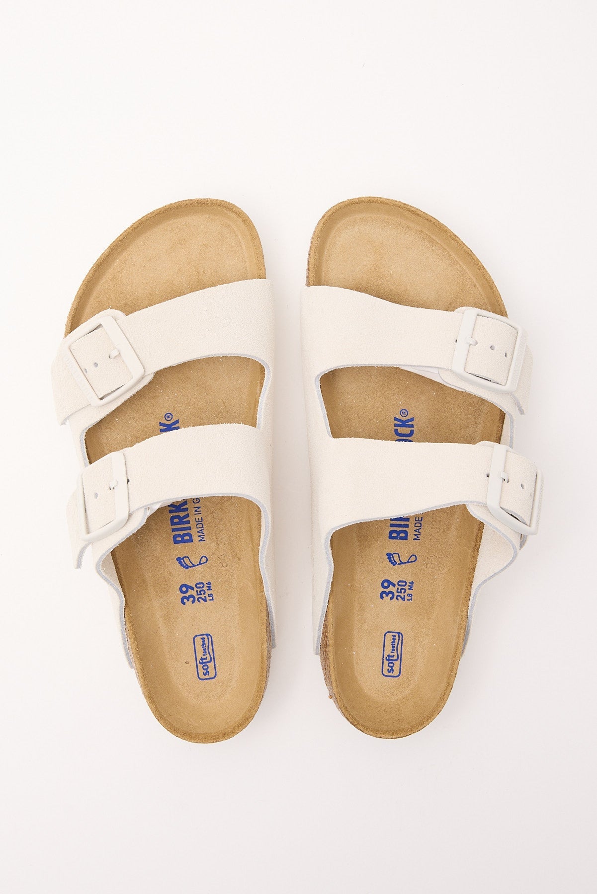 Birkenstock Arizona SFB Suede Regular Leather Regular Antique White