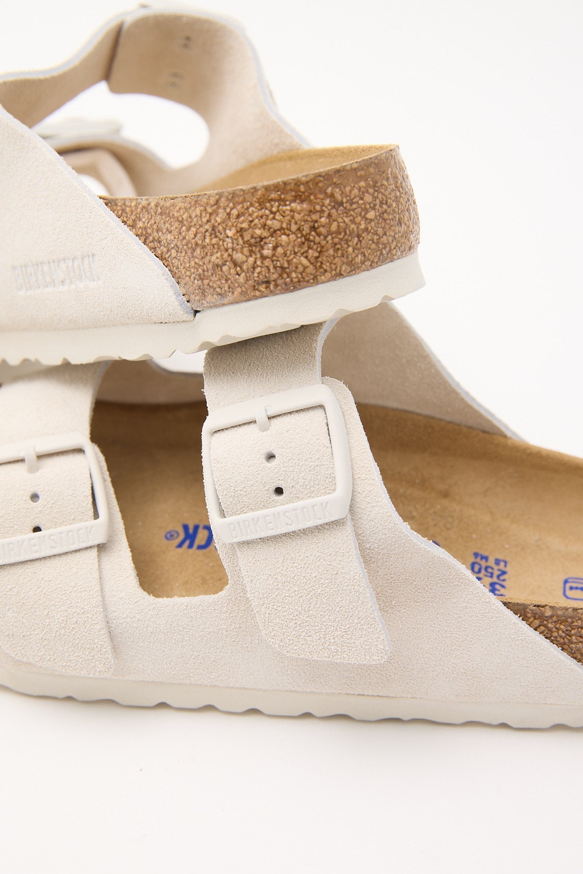 Birkenstock Arizona SFB Suede Regular Leather Regular Antique White