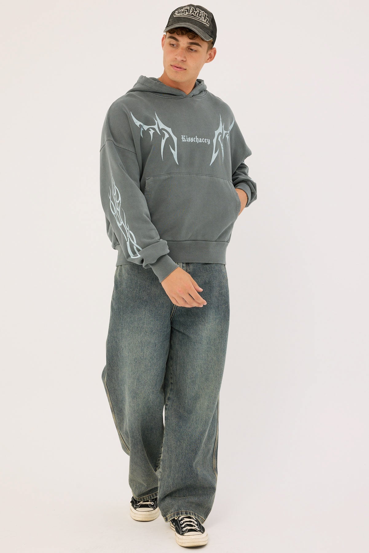 Kiss Chacey Solar Balloon Hoodie Mineral Carbon