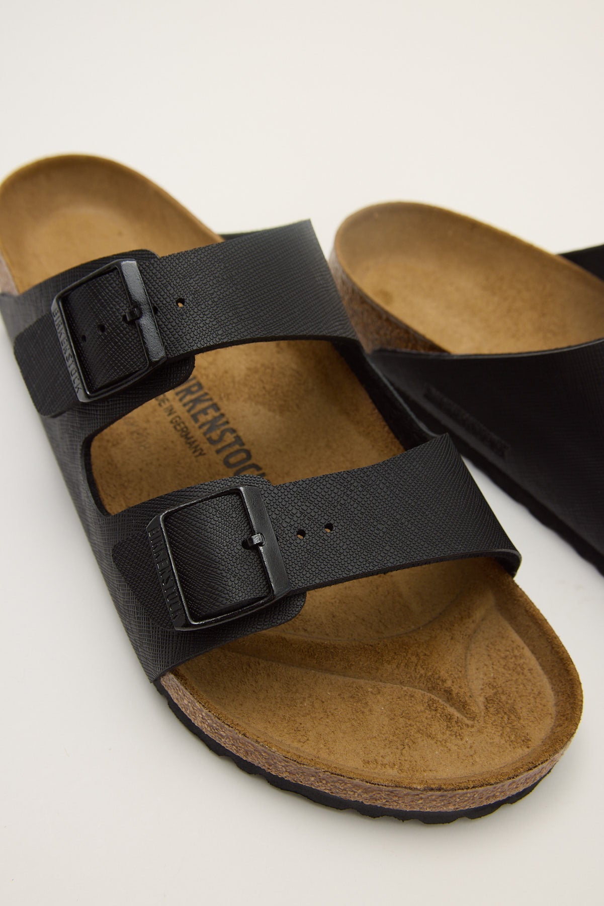 Birkenstock Arizona Saffiano Birko Flor Regular Black