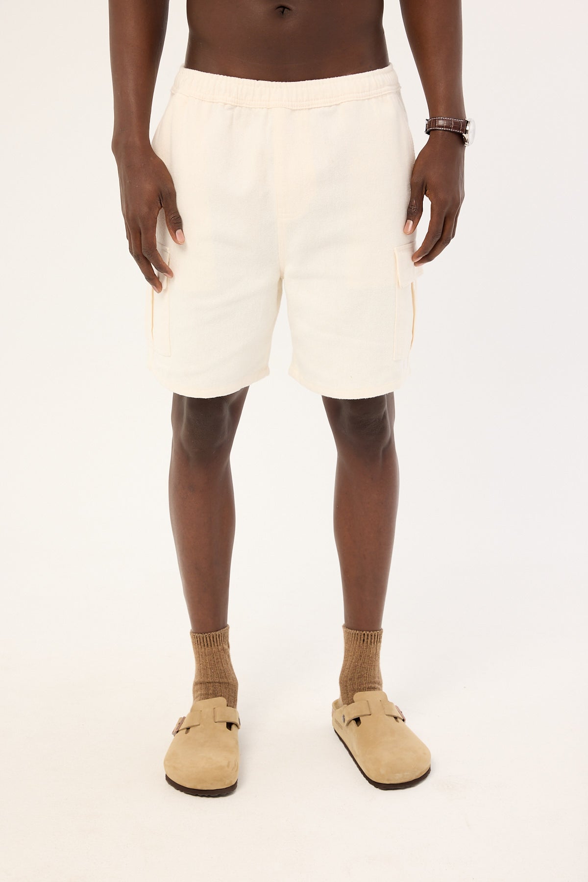 Common Need Jungle Relaxed Cargo Short White