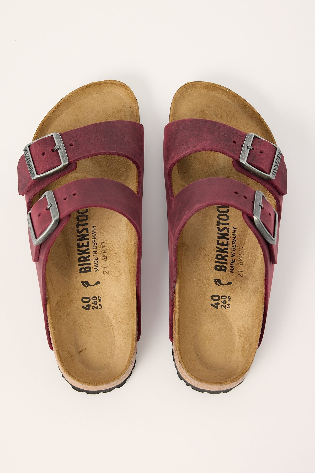 Birkenstock Arizona Oiled Leather Narrow Zinfandel