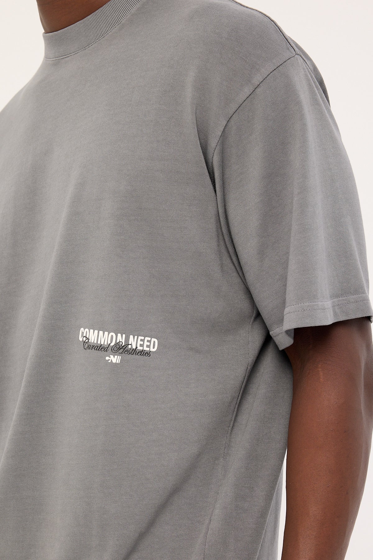 Common Need Toned Heavyweight Boxy Tee Acid Grey