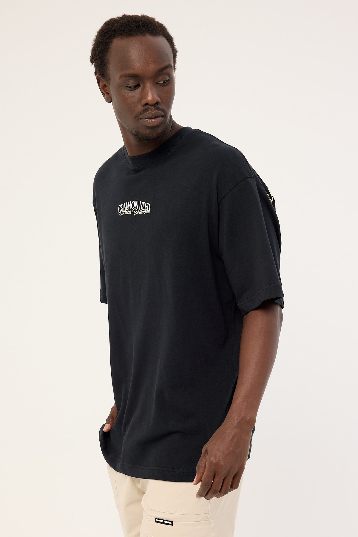 Common Need Enroll Heavyweight Boxy Tee Black