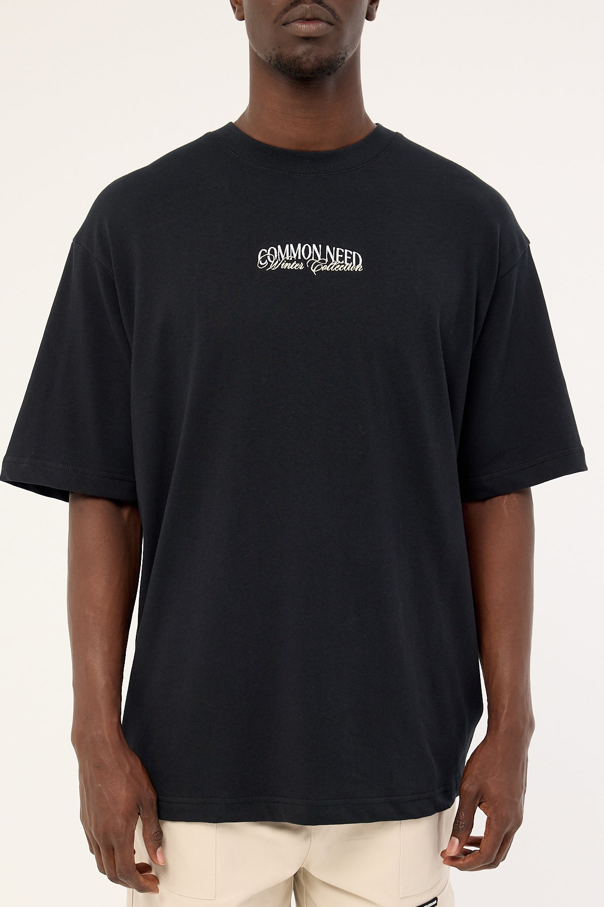Common Need Enroll Heavyweight Boxy Tee Black