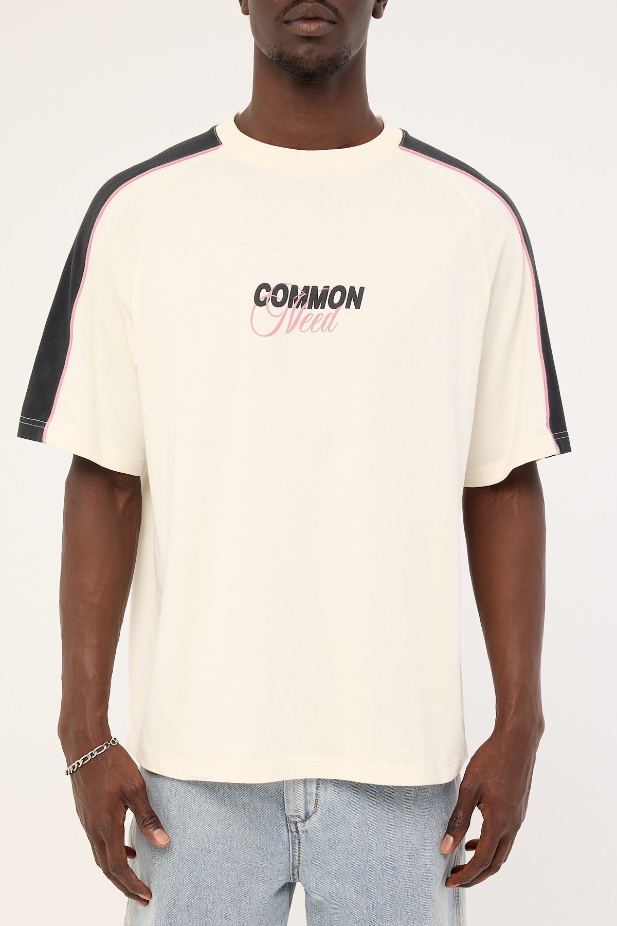 Common Need Knox Raglan Heavyweight Easy Tee Off White/Onyx