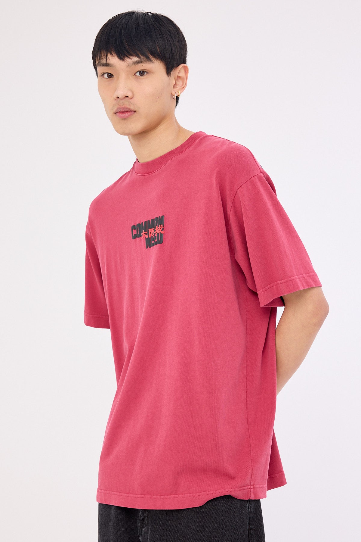Common Need Osaka Heavyweight Boxy Tee Washed Berry