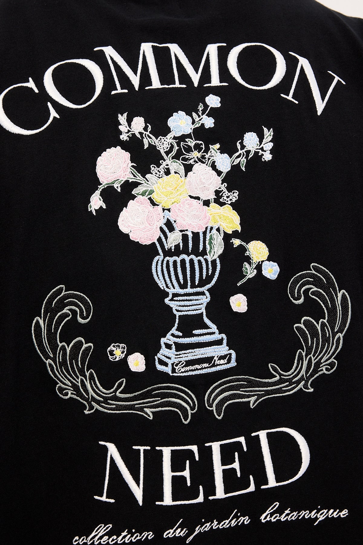 Common Need Floralia Heavyweight Easy Tee Black