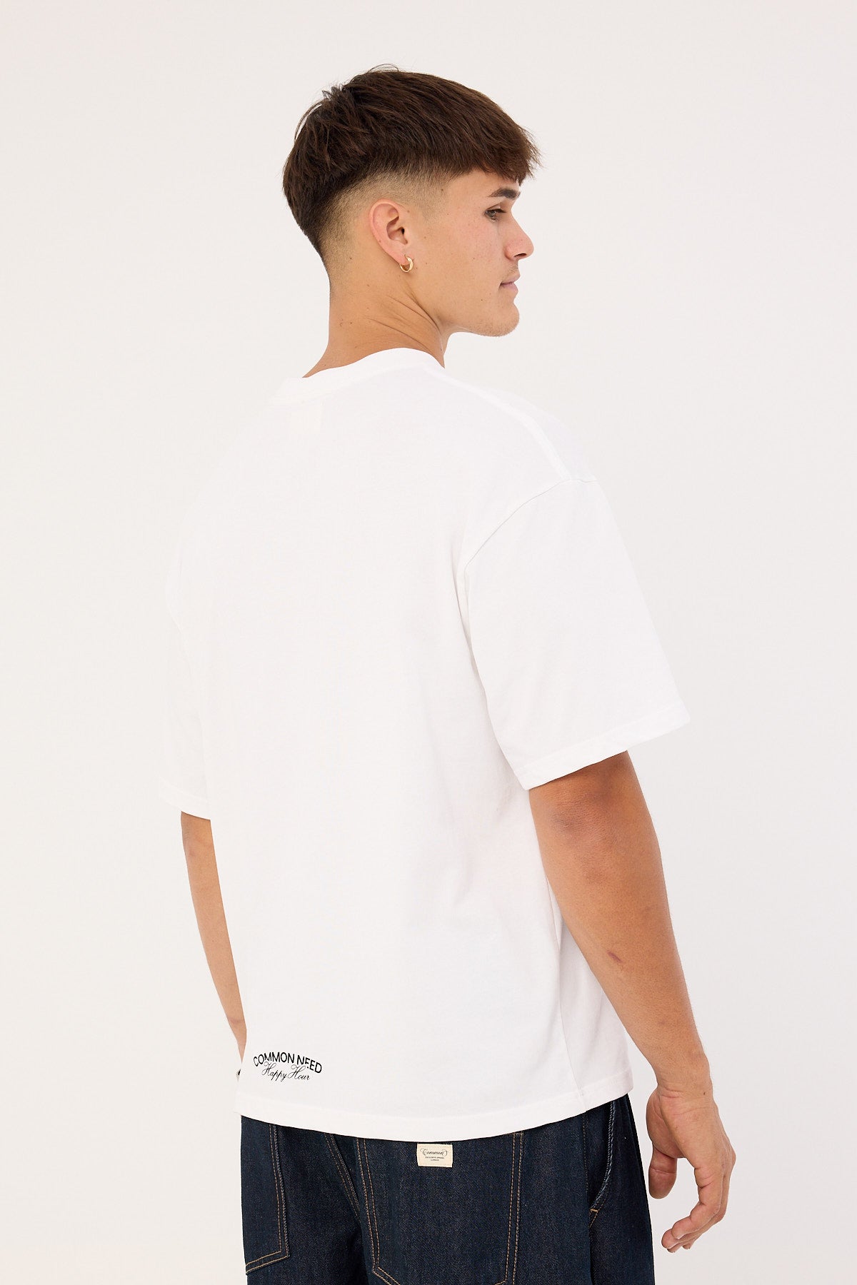 Common Need Happy Hour Heavyweight Easy Tee White