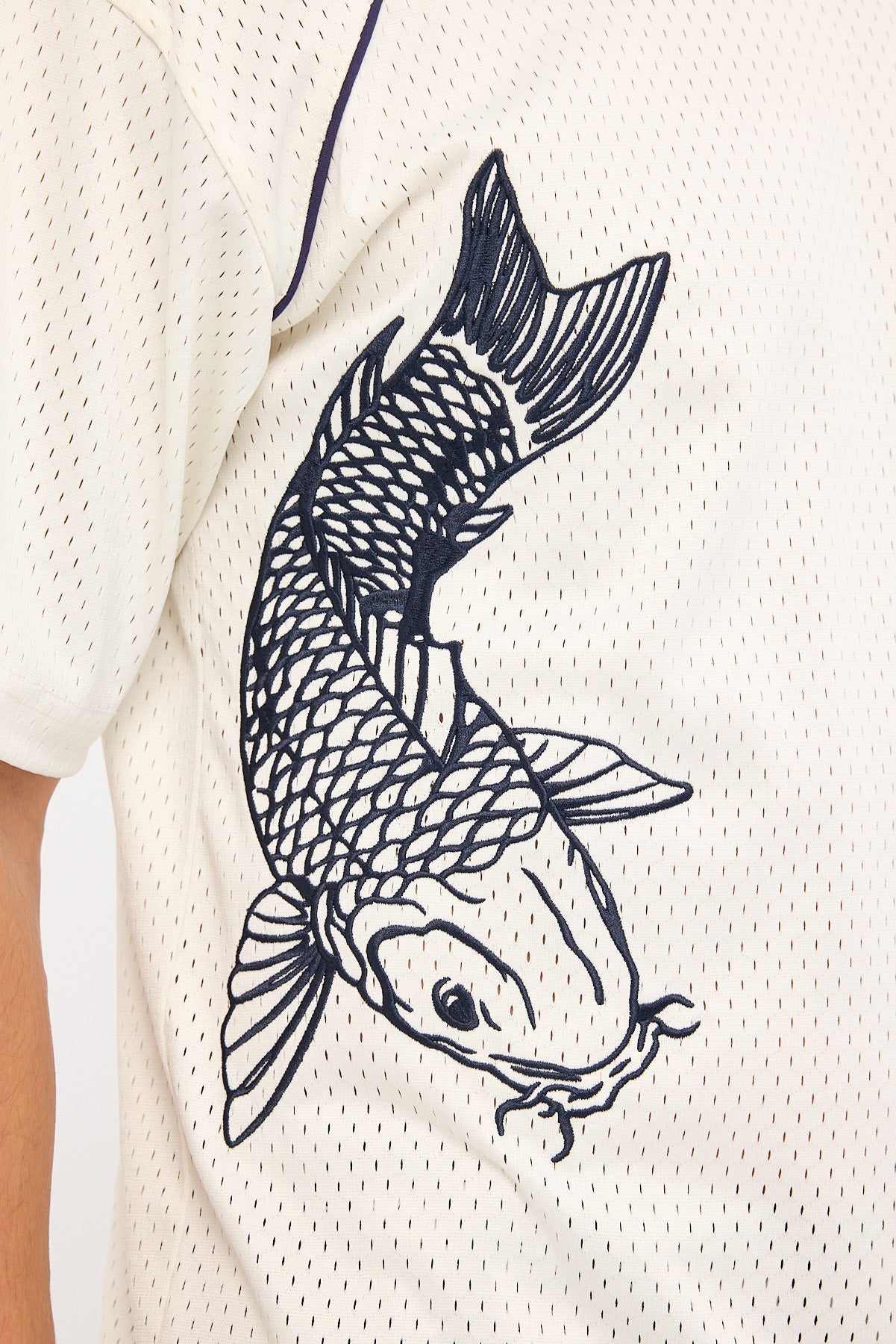 Common Need Koi Fish V-Neck Jersey Off White