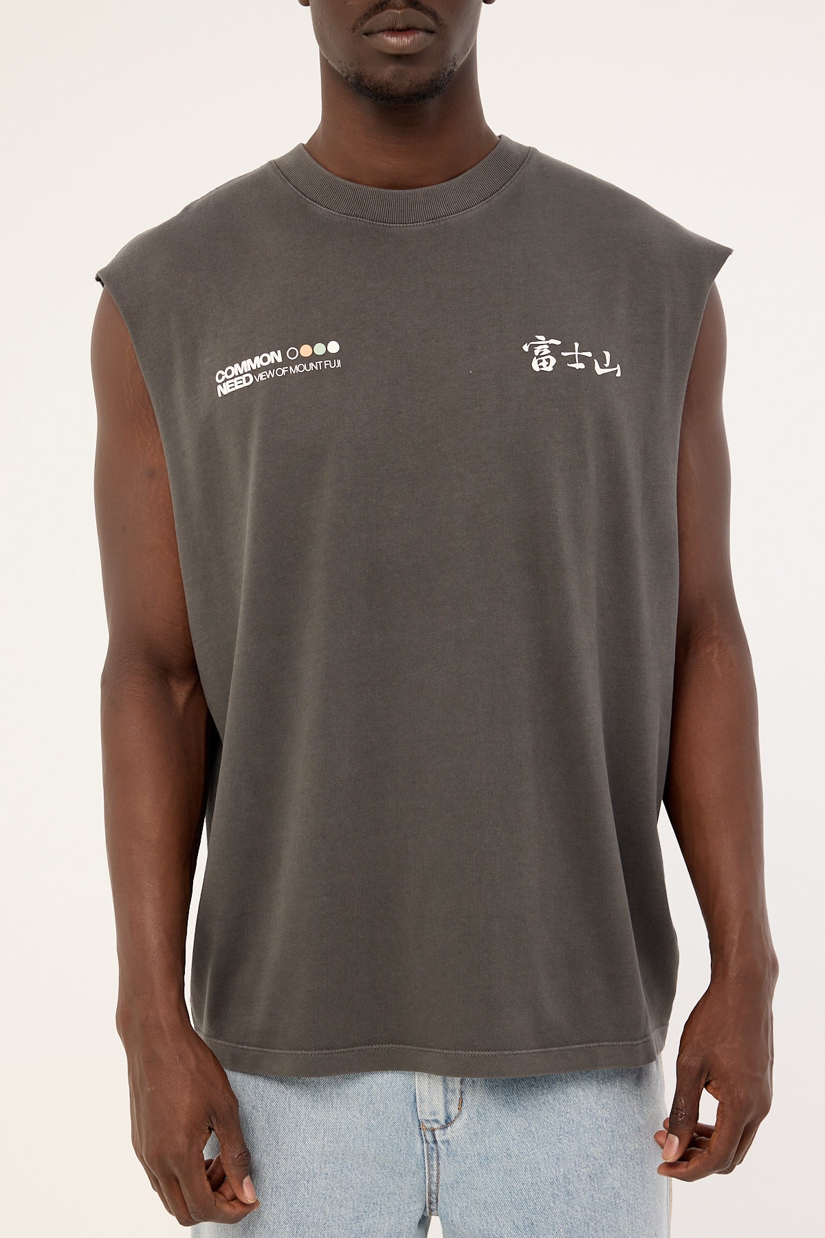 Common Need Fuji Muscle Tank Washed Black