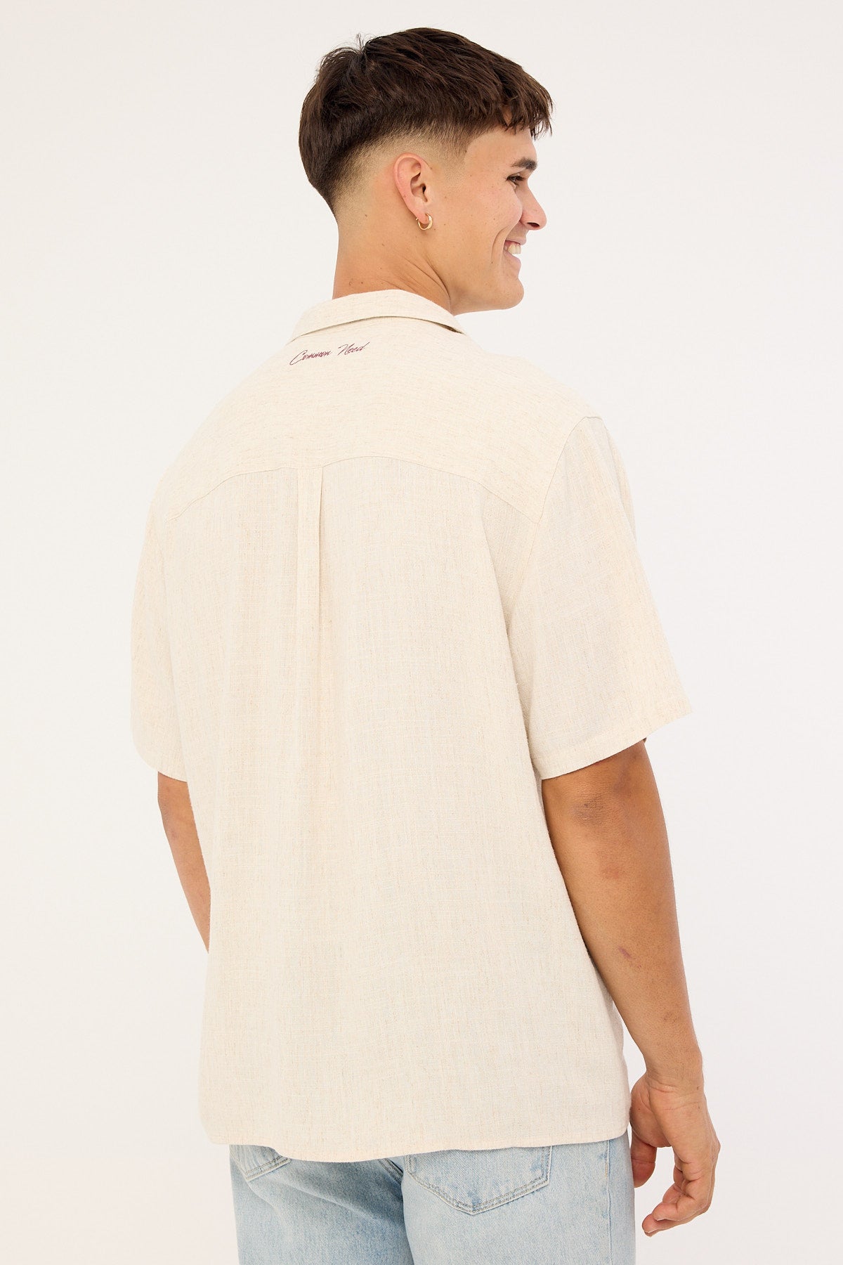 Common Need Aloha Linen Resort Shirt Natural