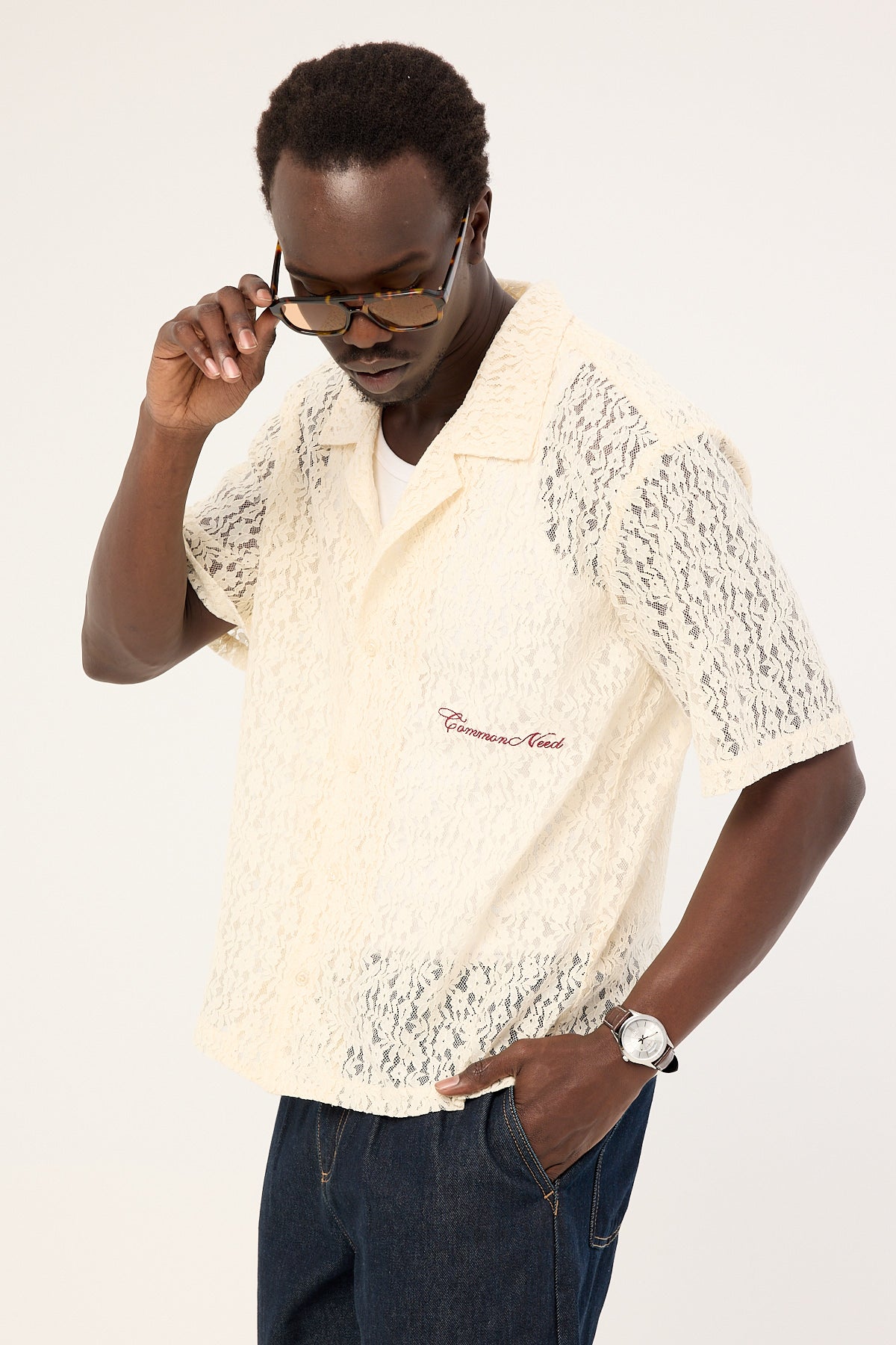 Common Need Ollie Lace Resort Shirt White