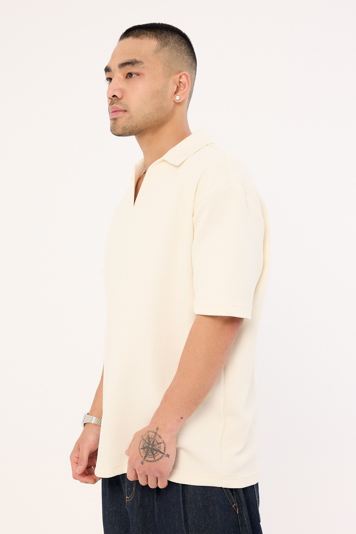 Common Need Alfie Boxy Polo White