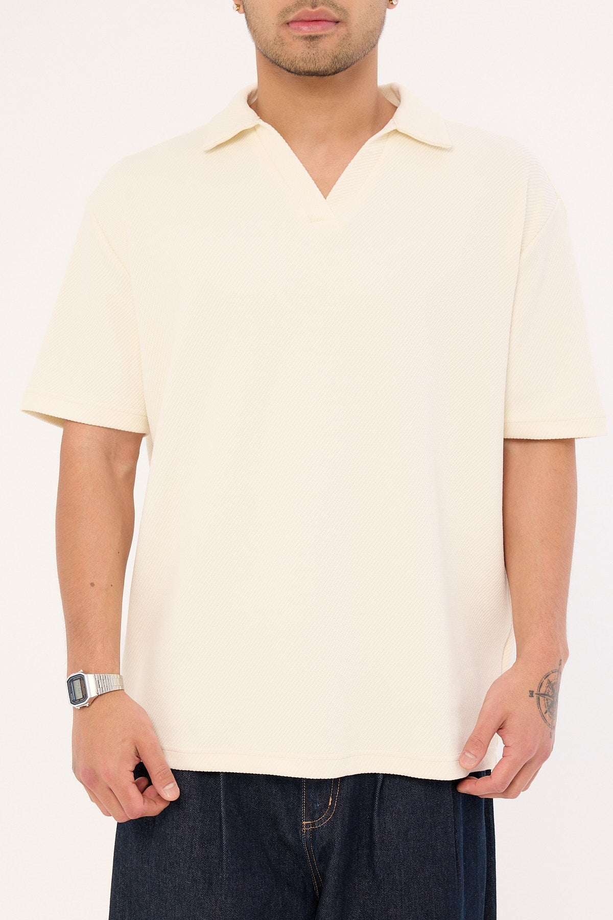 Common Need Alfie Boxy Polo White