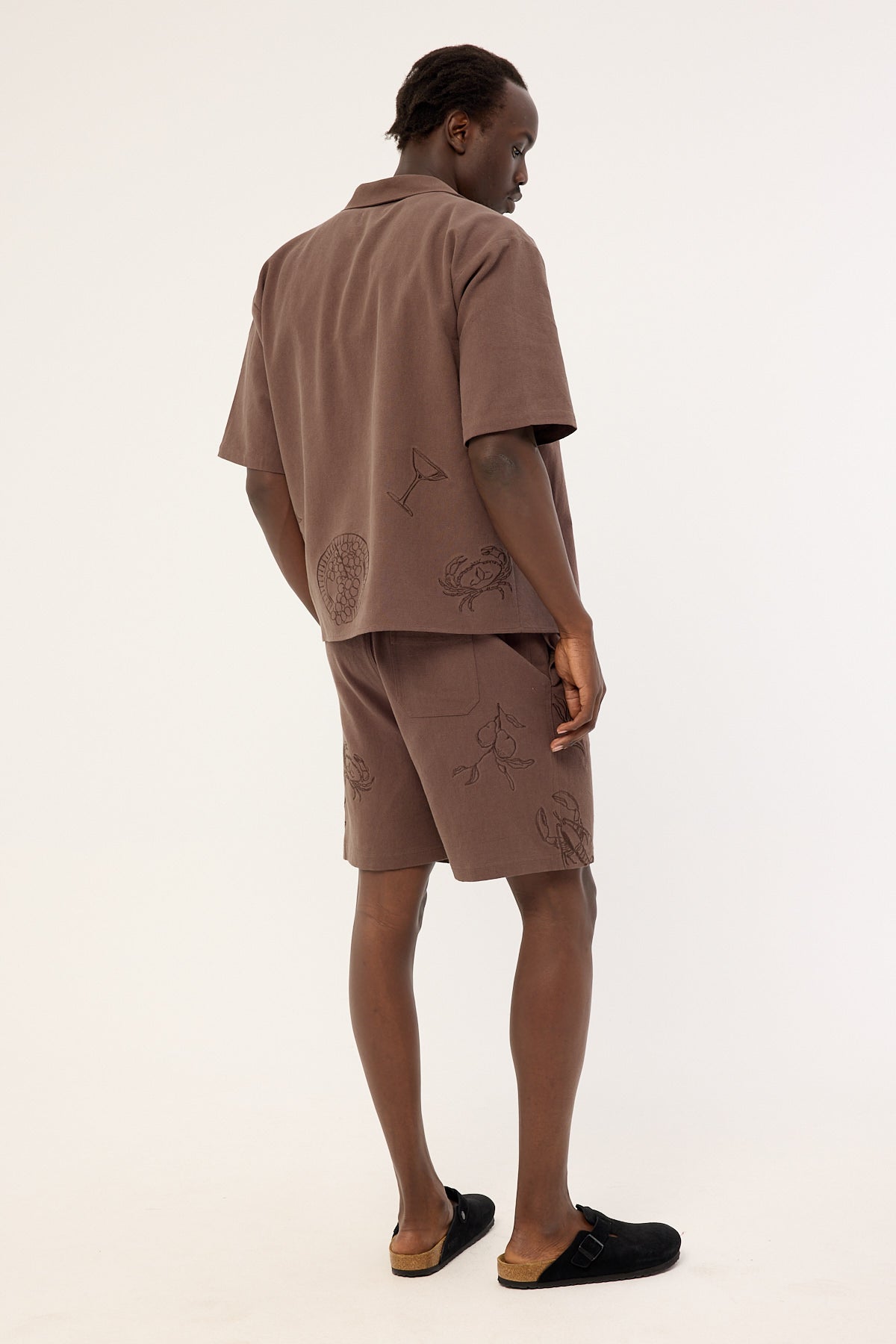Common Need Alfresco Elastic Waist Short Brown