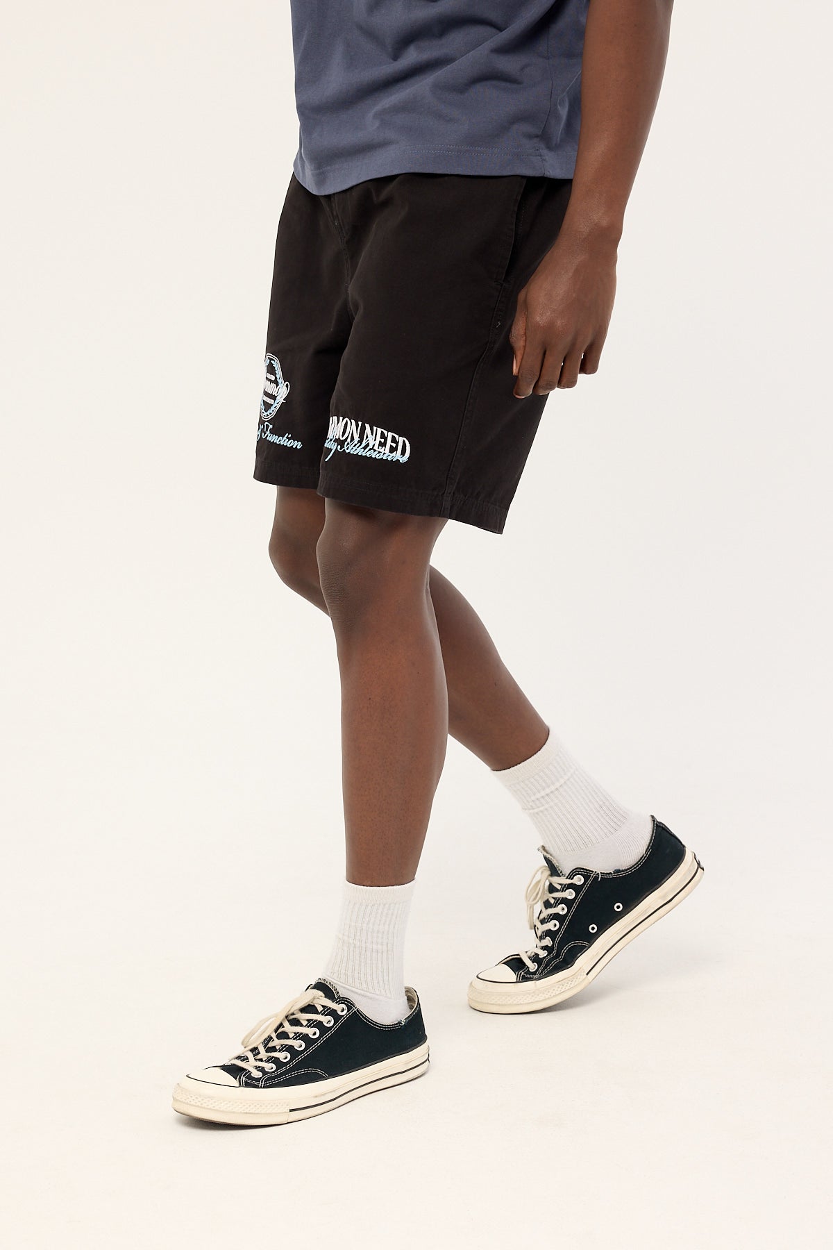 Common Need Enroll Elastic Waist Short Black