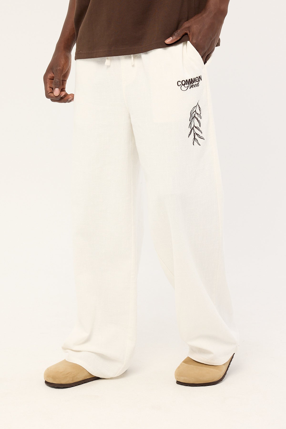Common Need Alfresco Baggy Linen Pant Off White