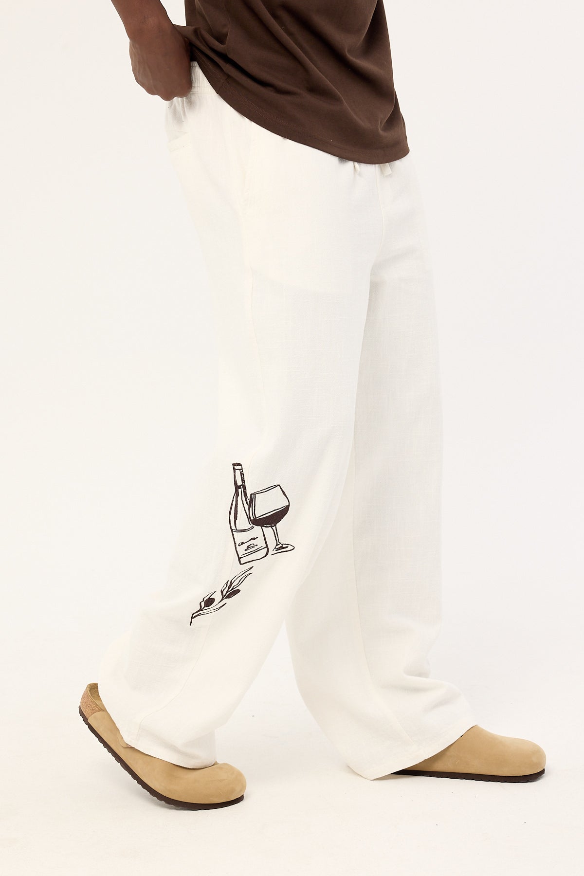 Common Need Alfresco Baggy Linen Pant Off White