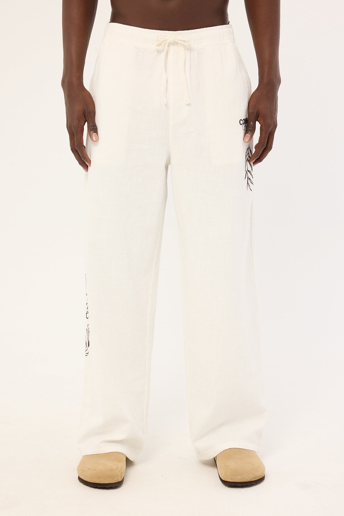 Common Need Alfresco Baggy Linen Pant Off White