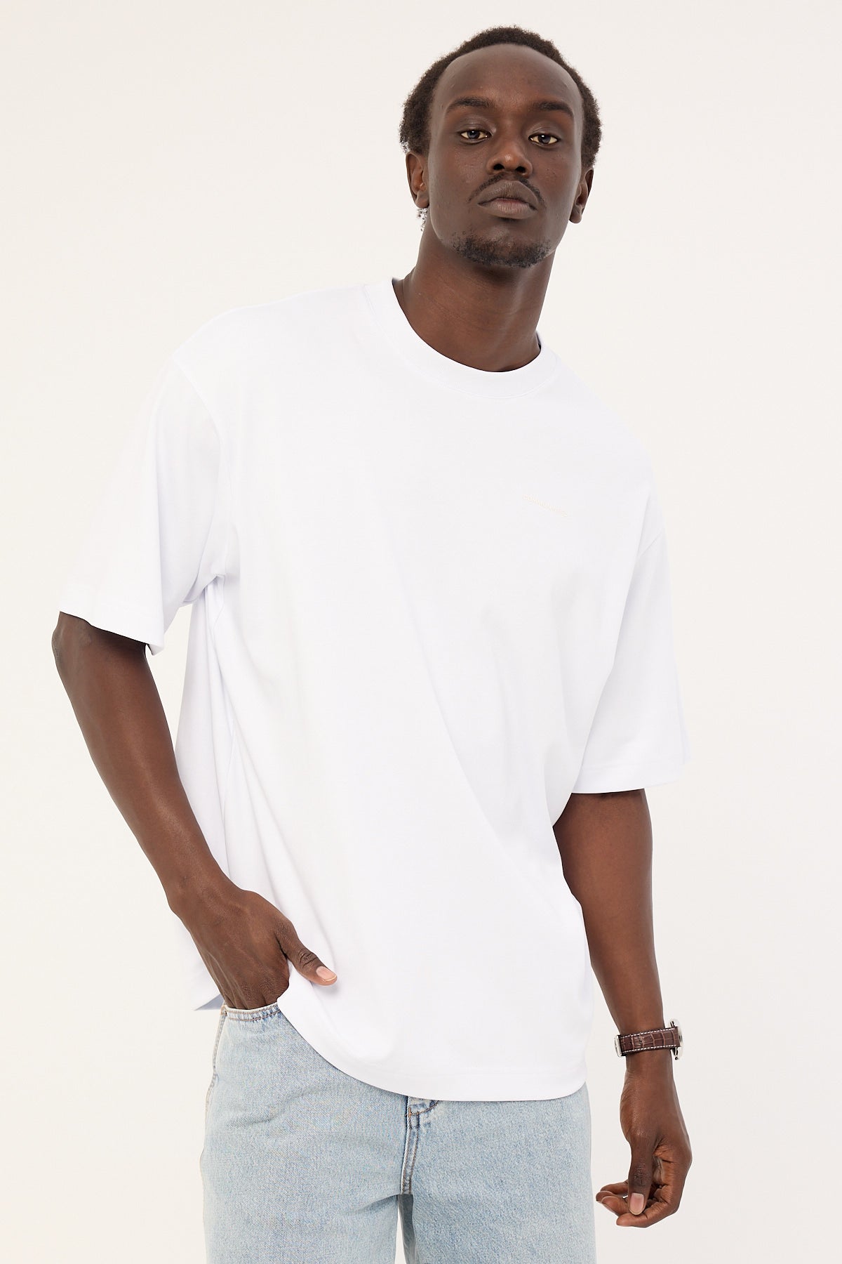 Common Need Focus Heavyweight Boxy Tech Tee White