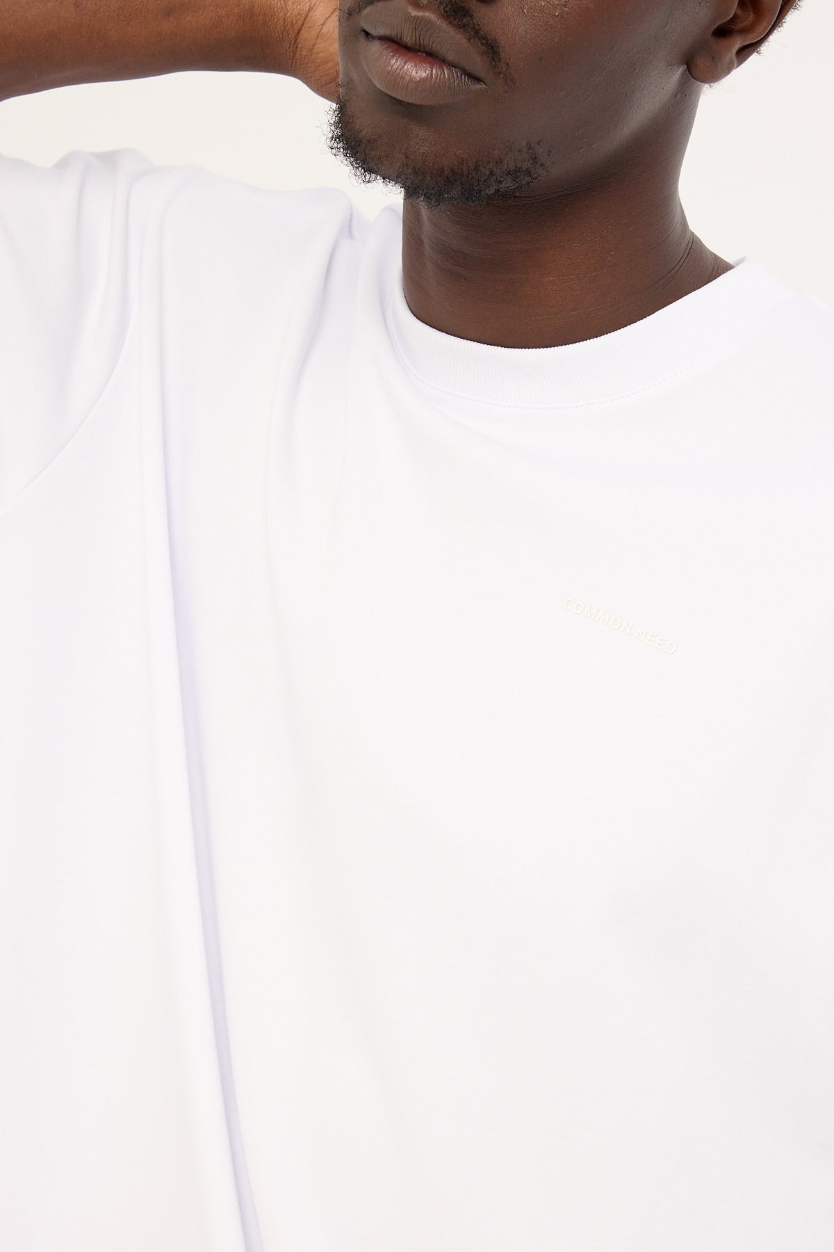 Common Need Focus Heavyweight Boxy Tech Tee White