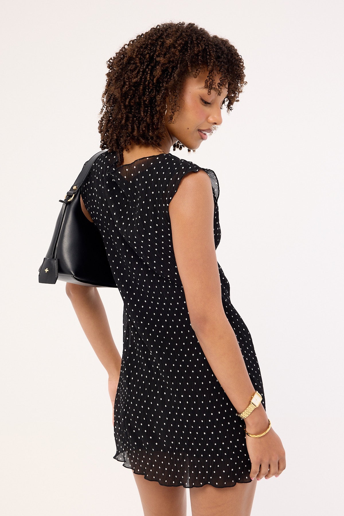 Lioness Mariner Mini Dress Noir Polka