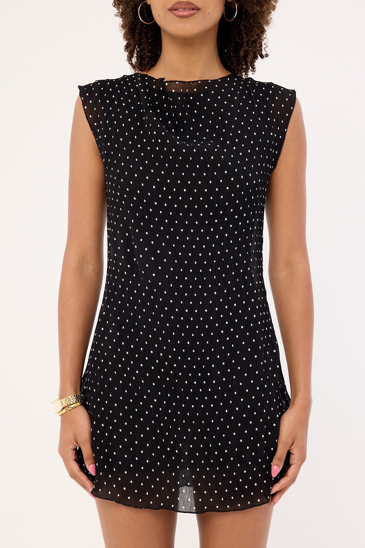Lioness Mariner Mini Dress Noir Polka