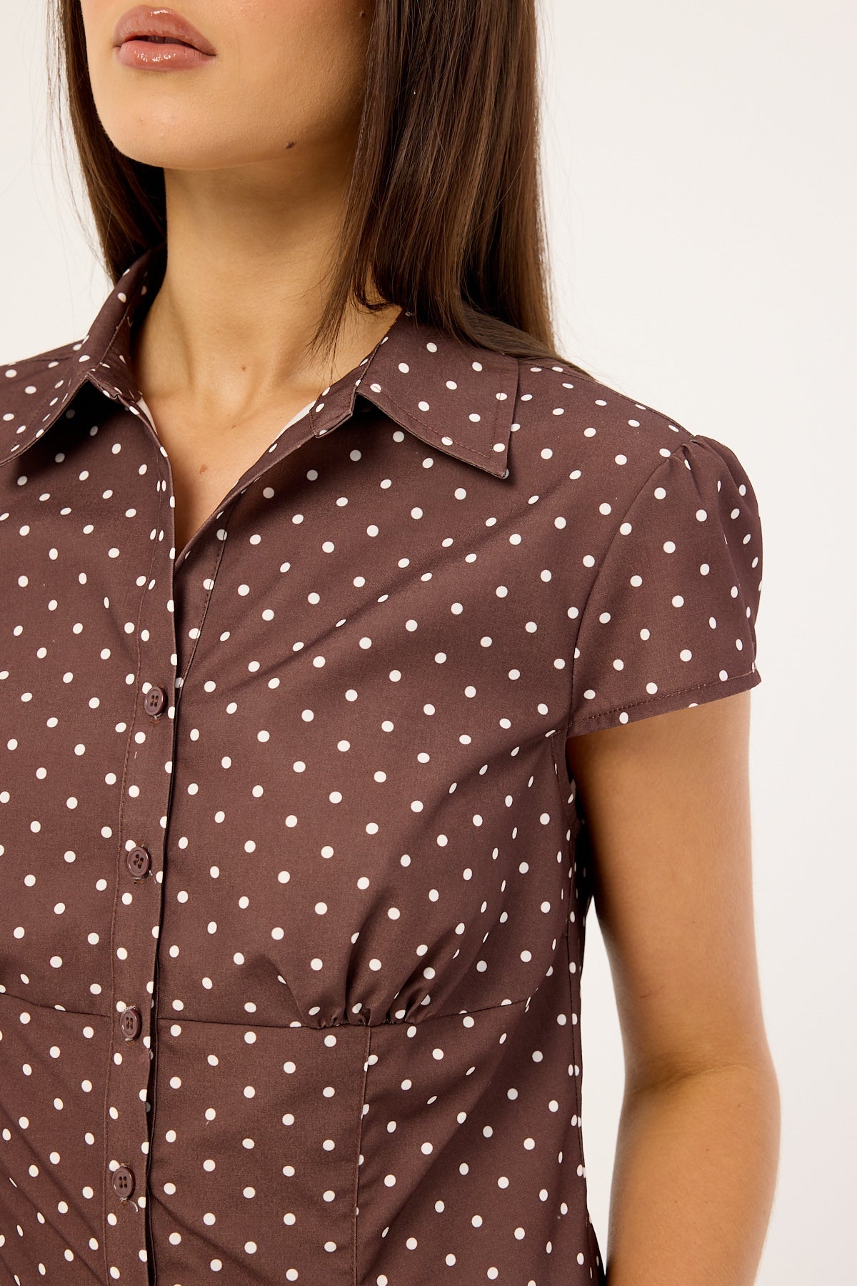 Lioness Mon Cheri Blouse Chocolate Polka