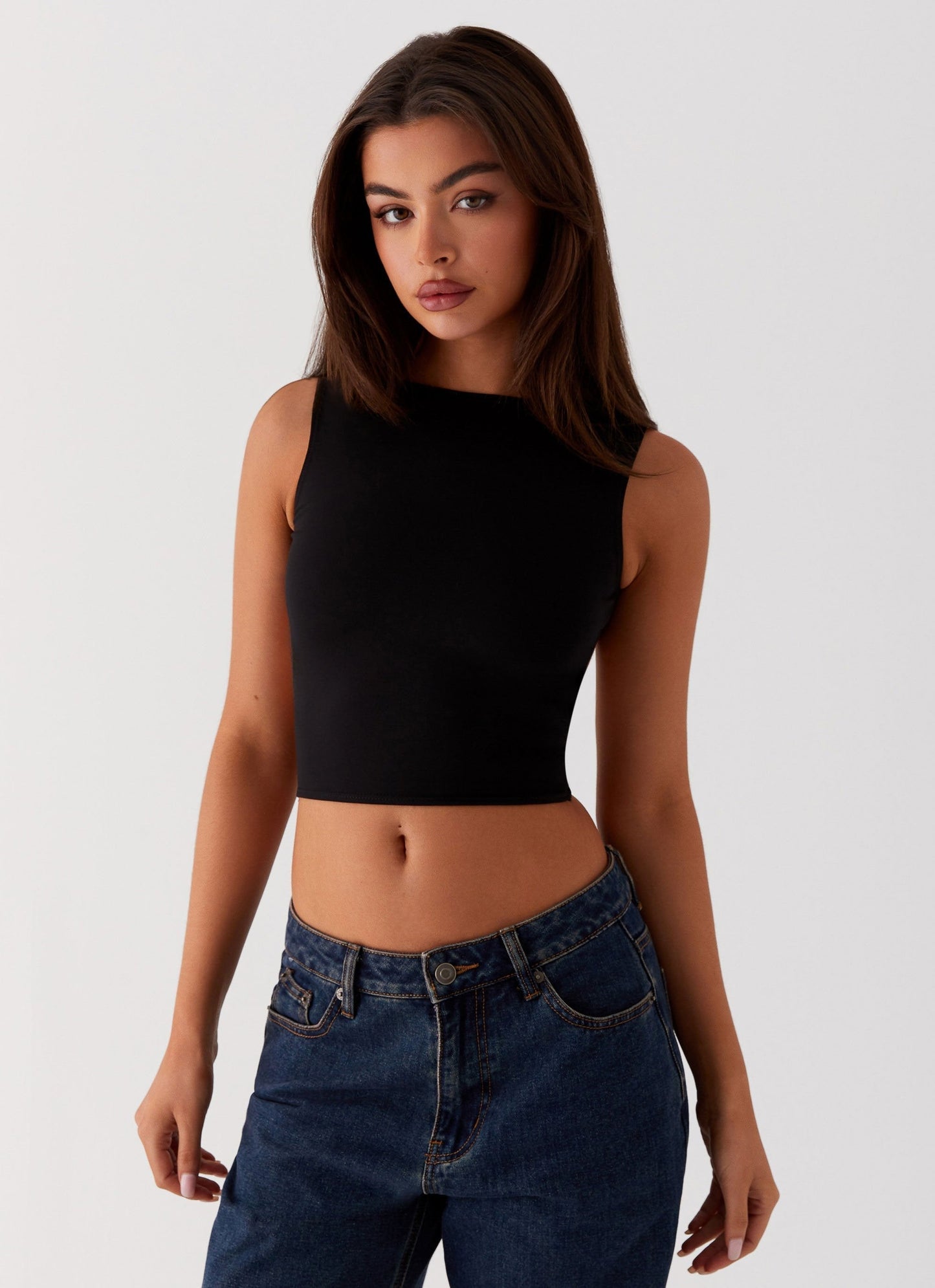 Saskie Crop Top - Black Fiorora