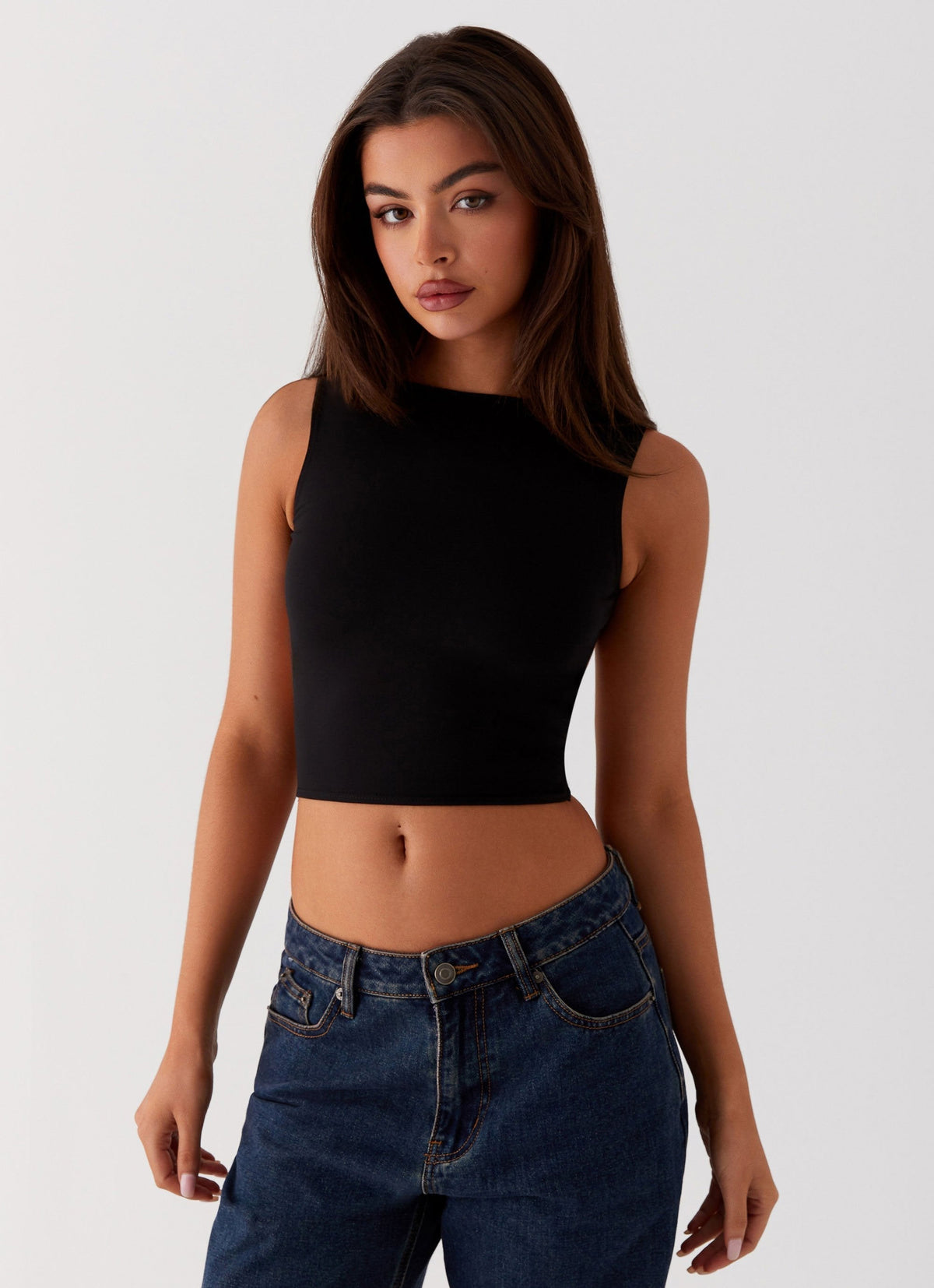 Saskie Crop Top - Black Fiorora