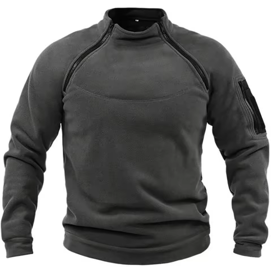 Long-sleeved sweatshirt with reinforced seam details