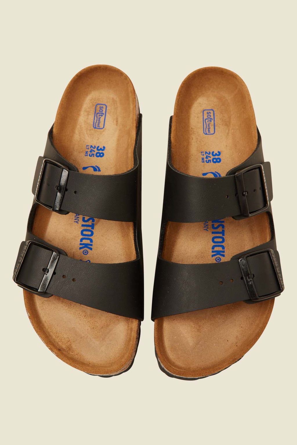 Birkenstock Womens Arizona Birko-Flor Soft Foot Bed Narrow Black
