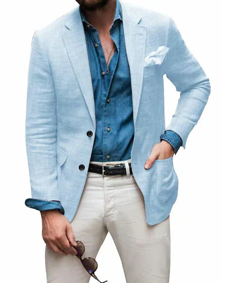 Men's blazer with structured material and slim cut