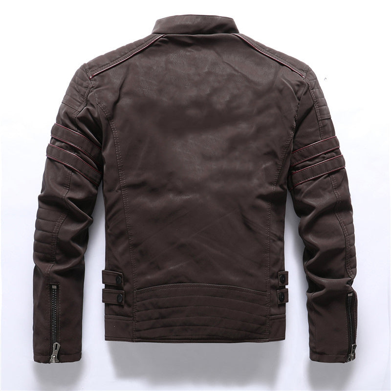 Men's jacket with zip and quilted details