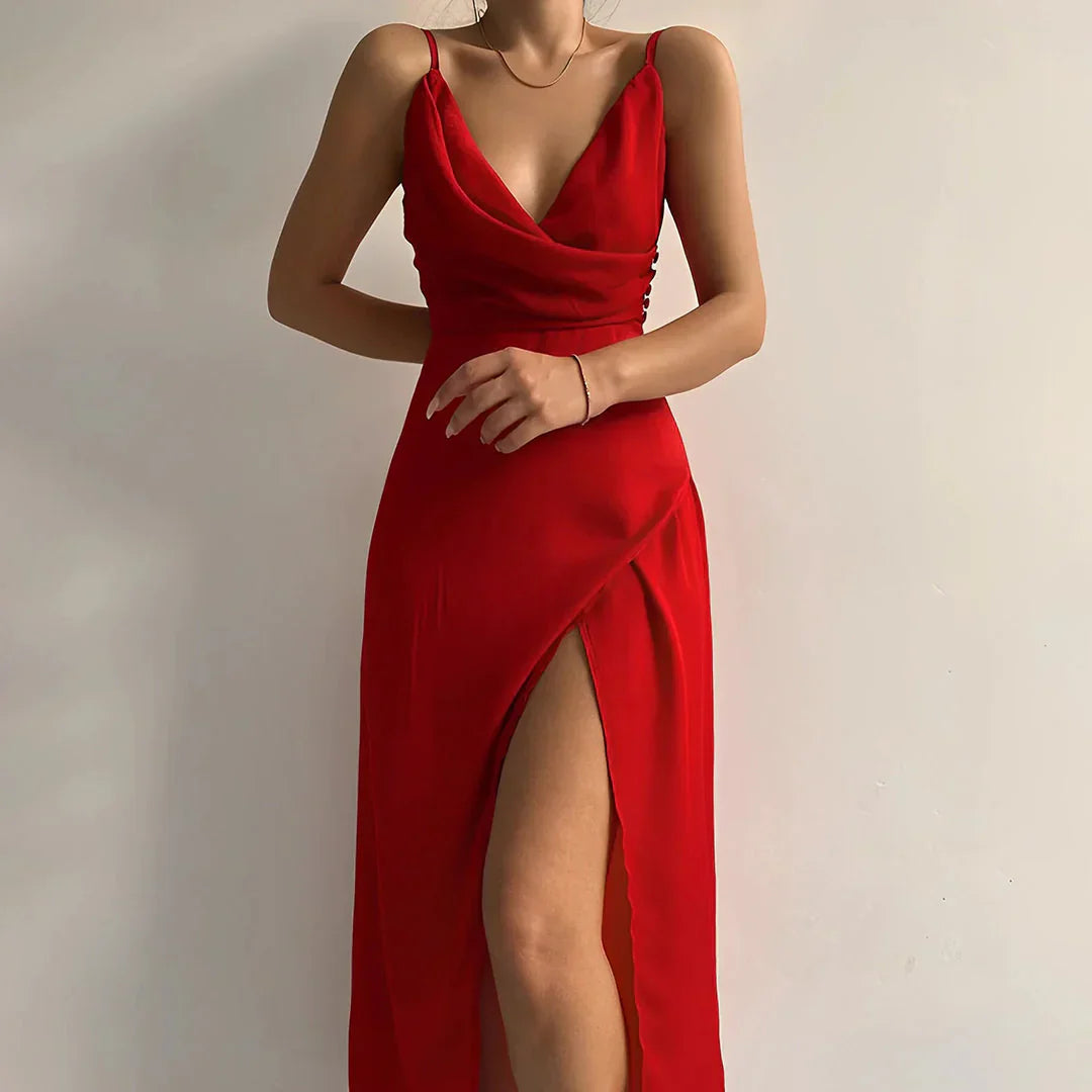 Elegant neckline dress for women