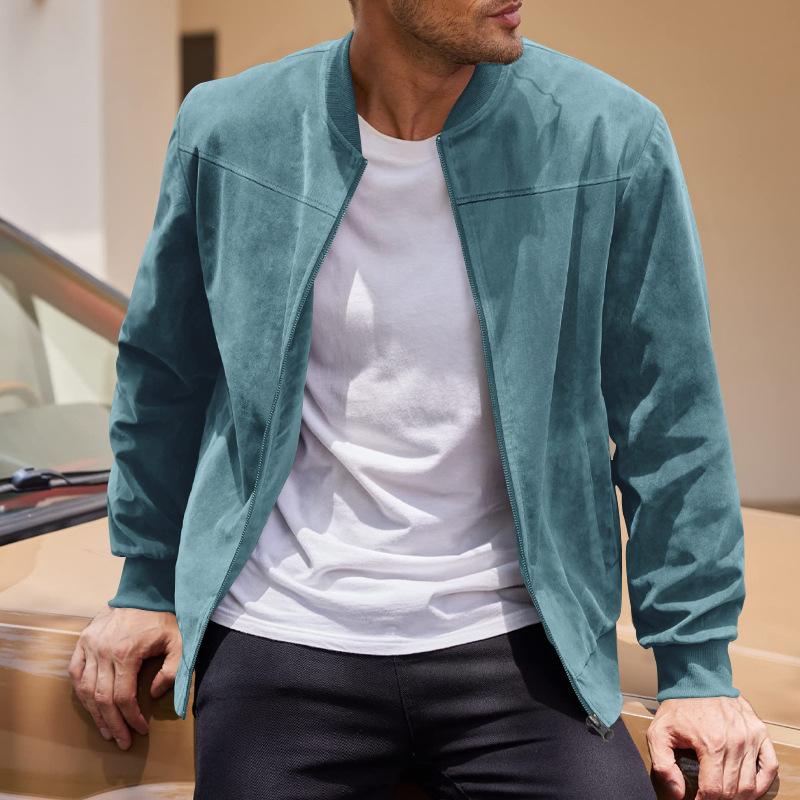 Stylish men's zip-up bomber jacket