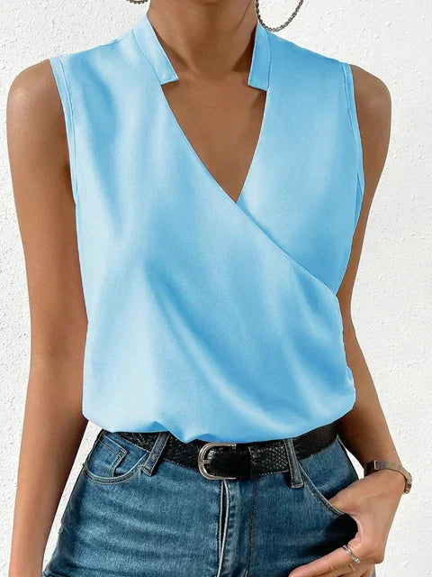 Sleeveless V-neck top