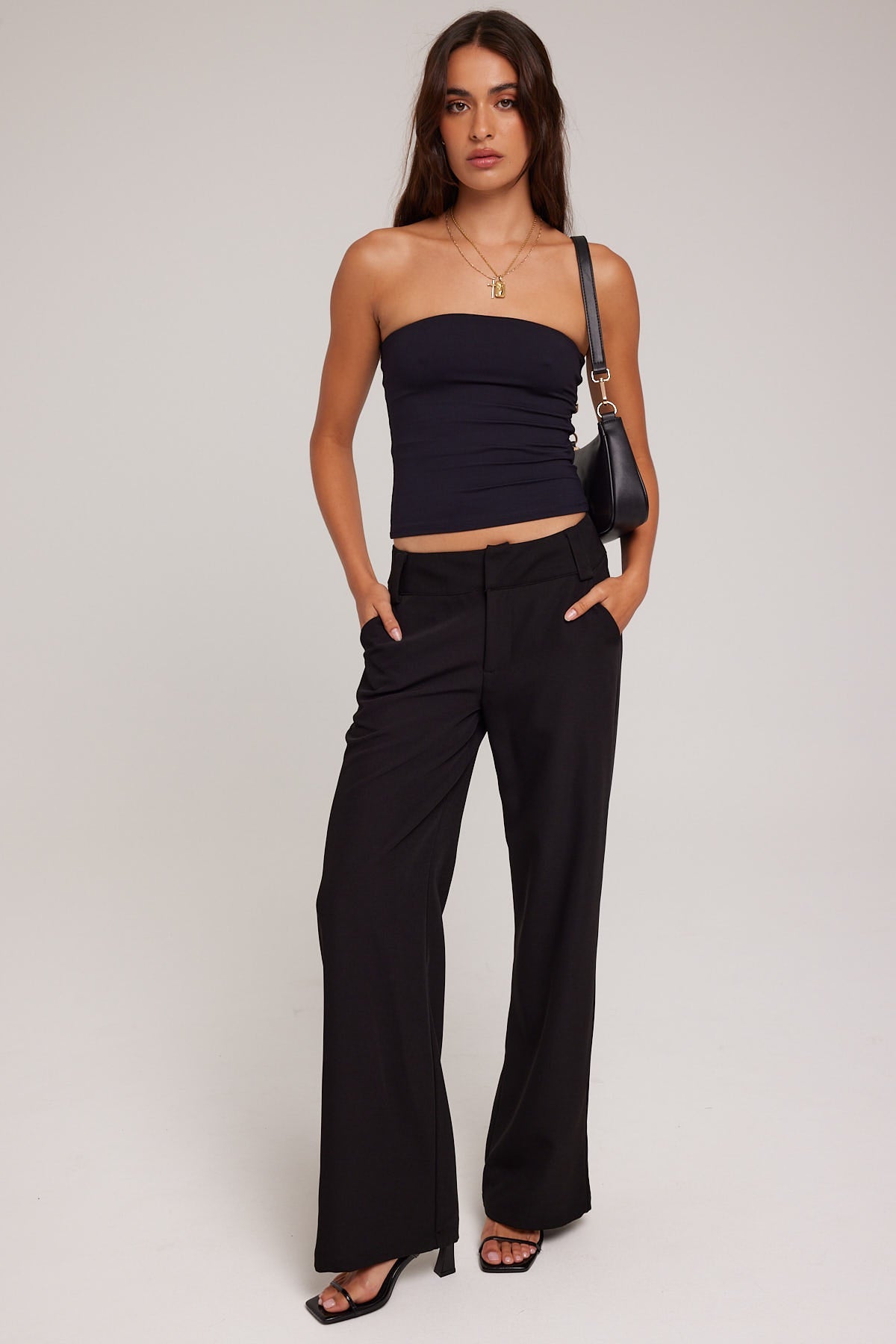 L&t Sonni Strapless Top Black