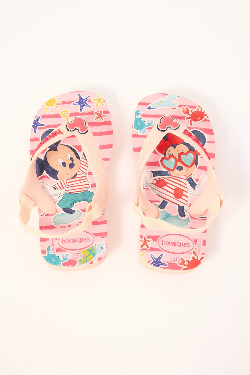 Havaianas Baby Disney Classics II Mickie &amp; Minnie Pink Red