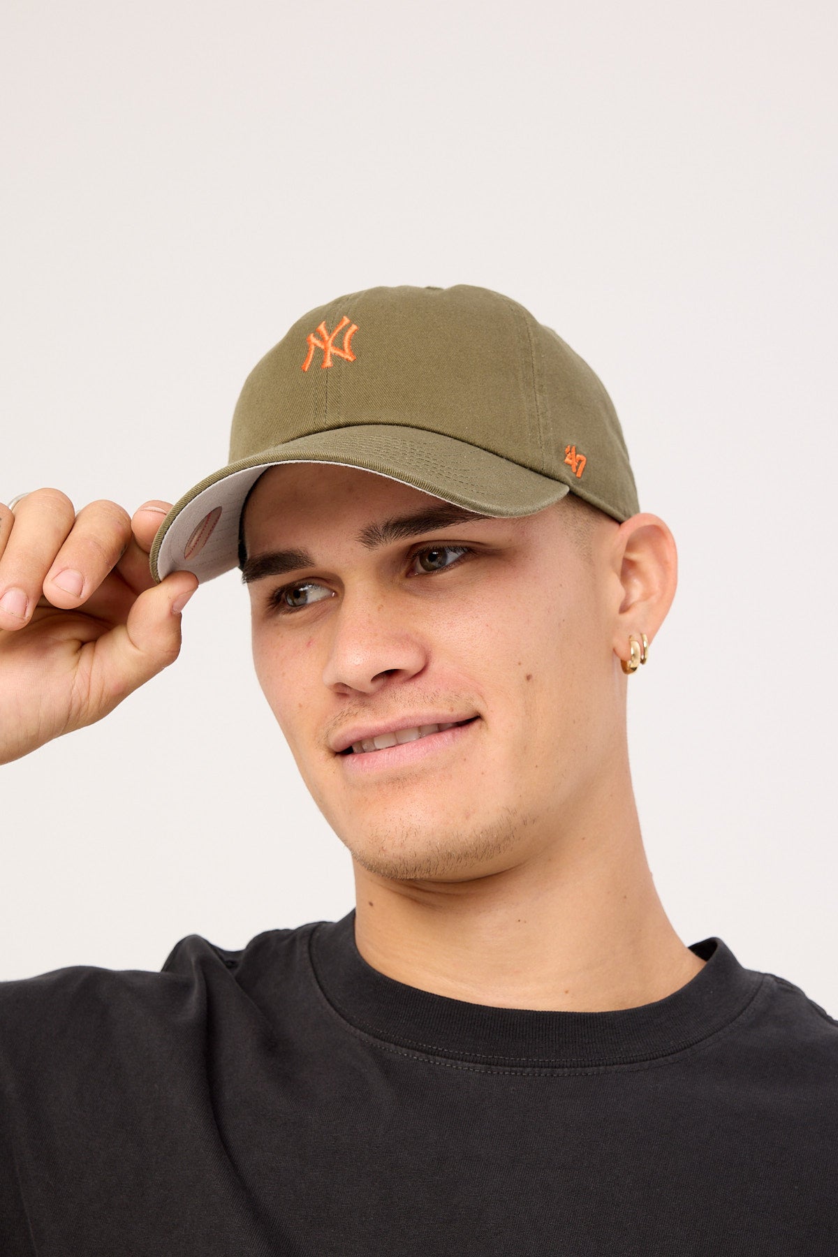 47 Brand New York Yankees Base Runner 47 Clean Up Cap Sandalwood/Orange