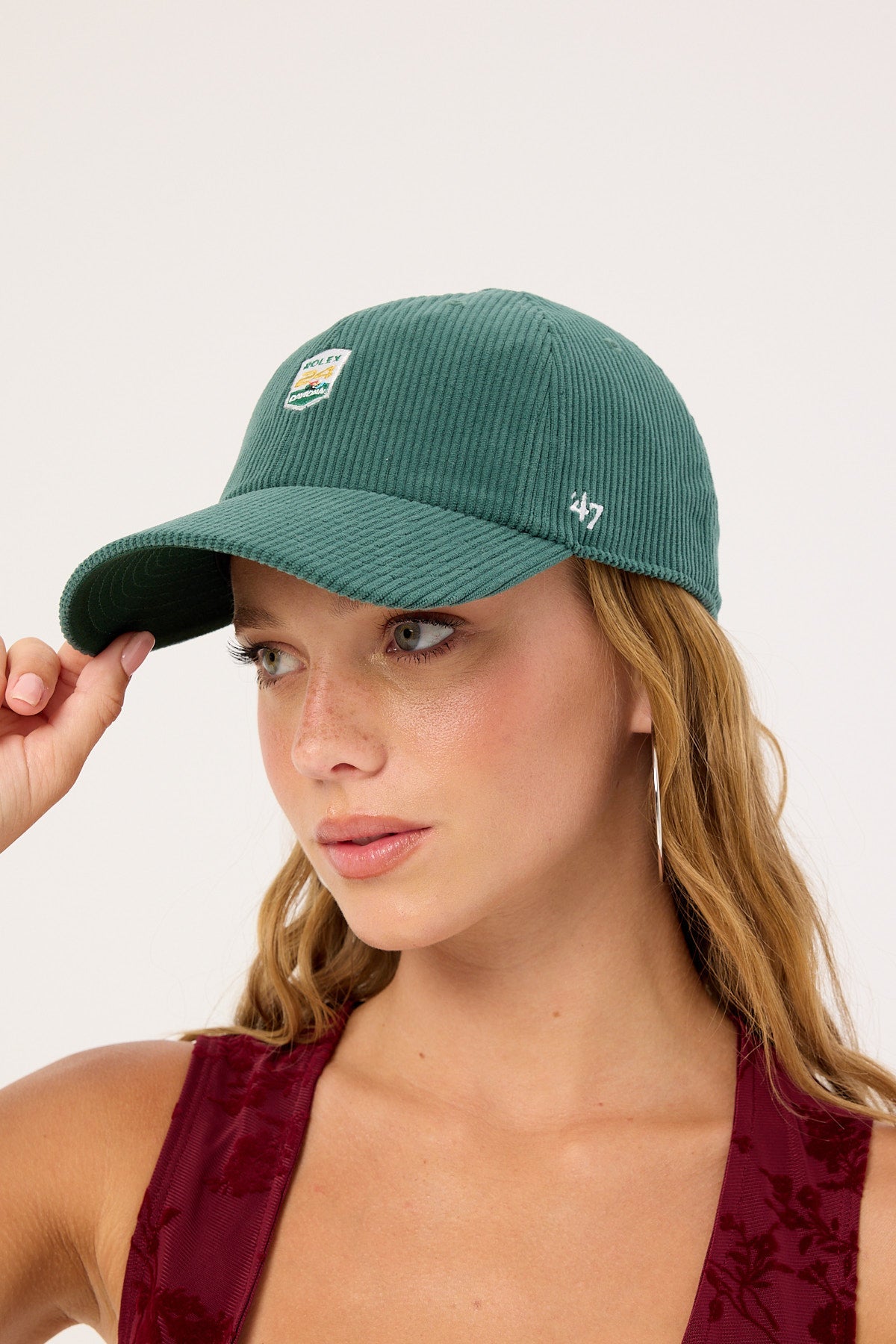 47 Brand NASCAR Rolex 24 Cord Base Runner 47 Clean Up Cap Dark Green