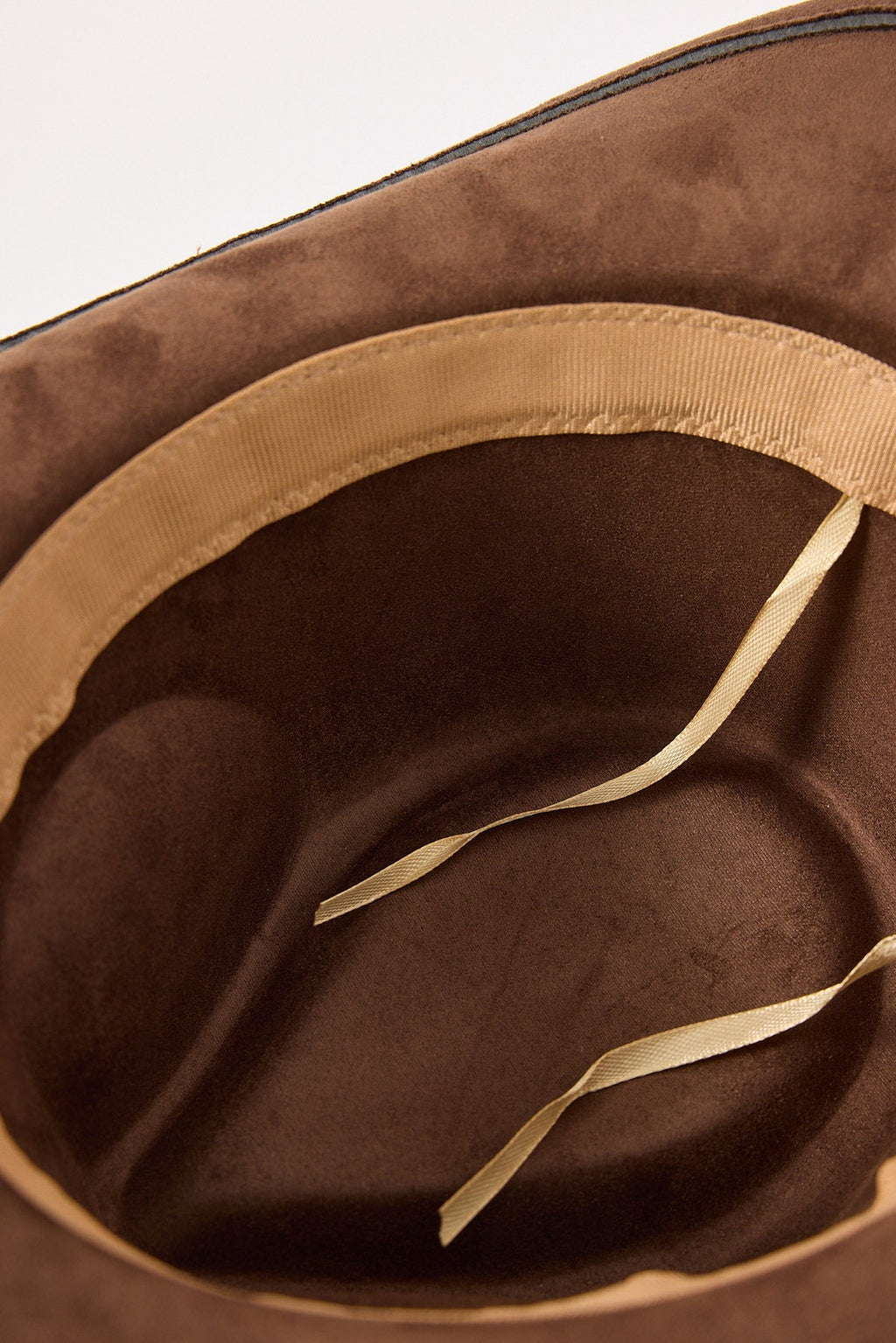 Common Need Faux Suede Cowboy Hat Brown