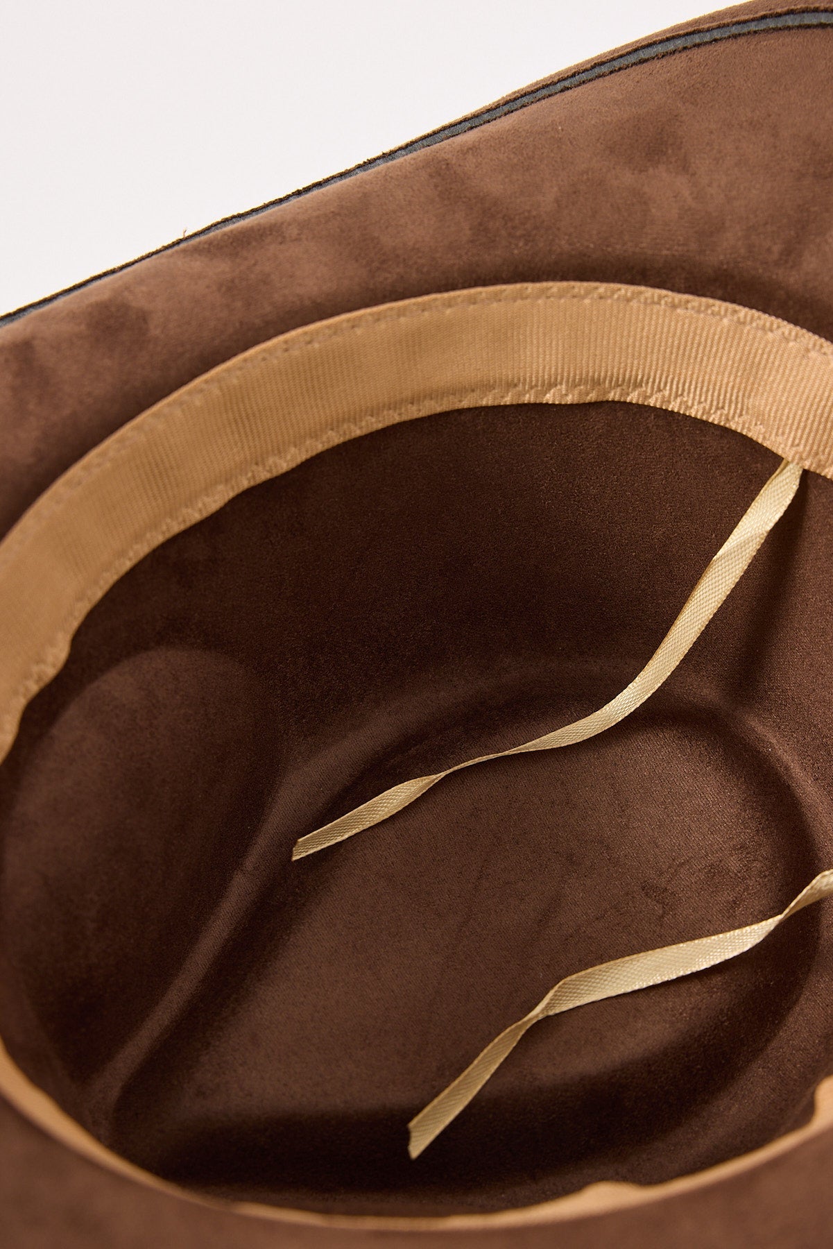 Common Need Faux Suede Cowboy Hat Brown
