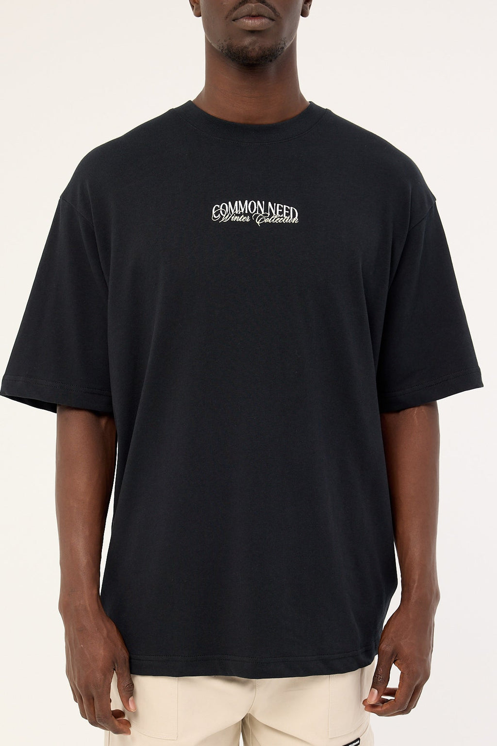 Common Need Enroll Heavyweight Boxy Tee Black