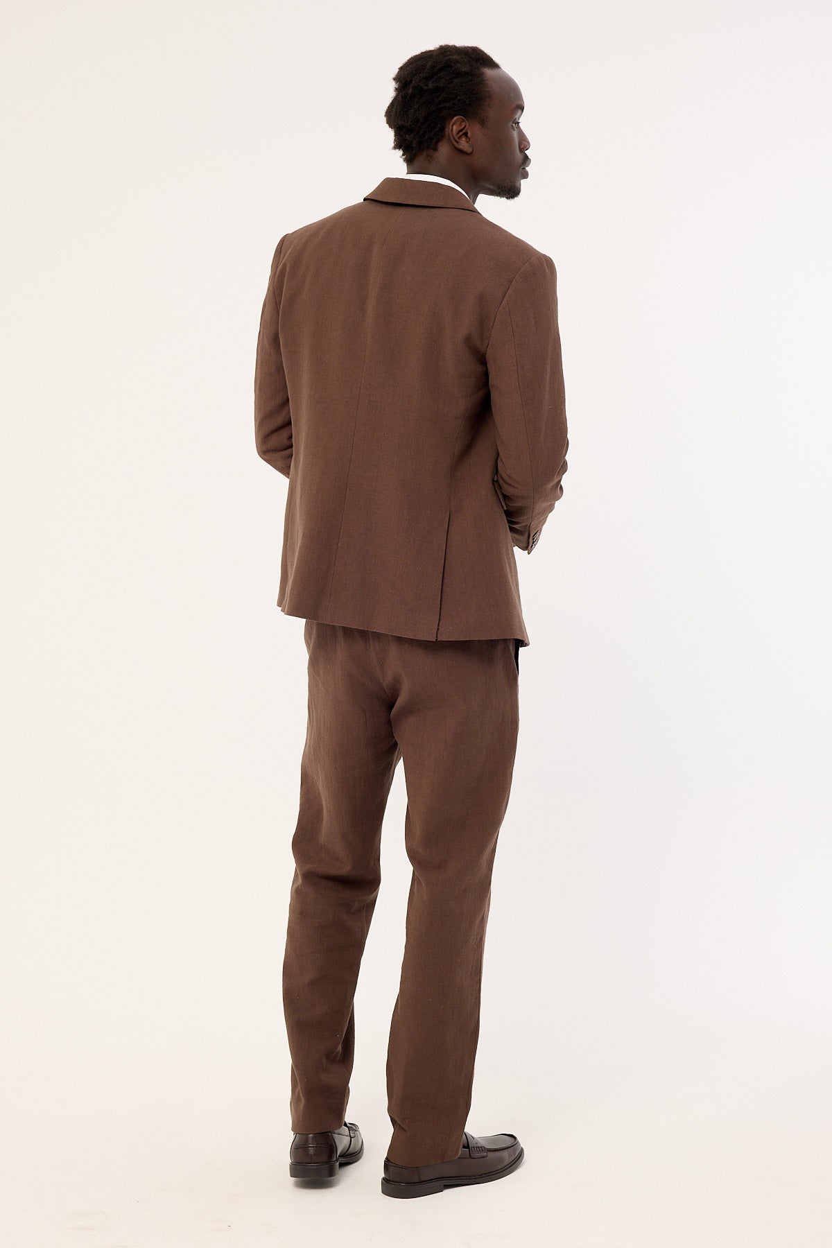 Common Need Oliver Classic Linen Tailored Trouser Brown