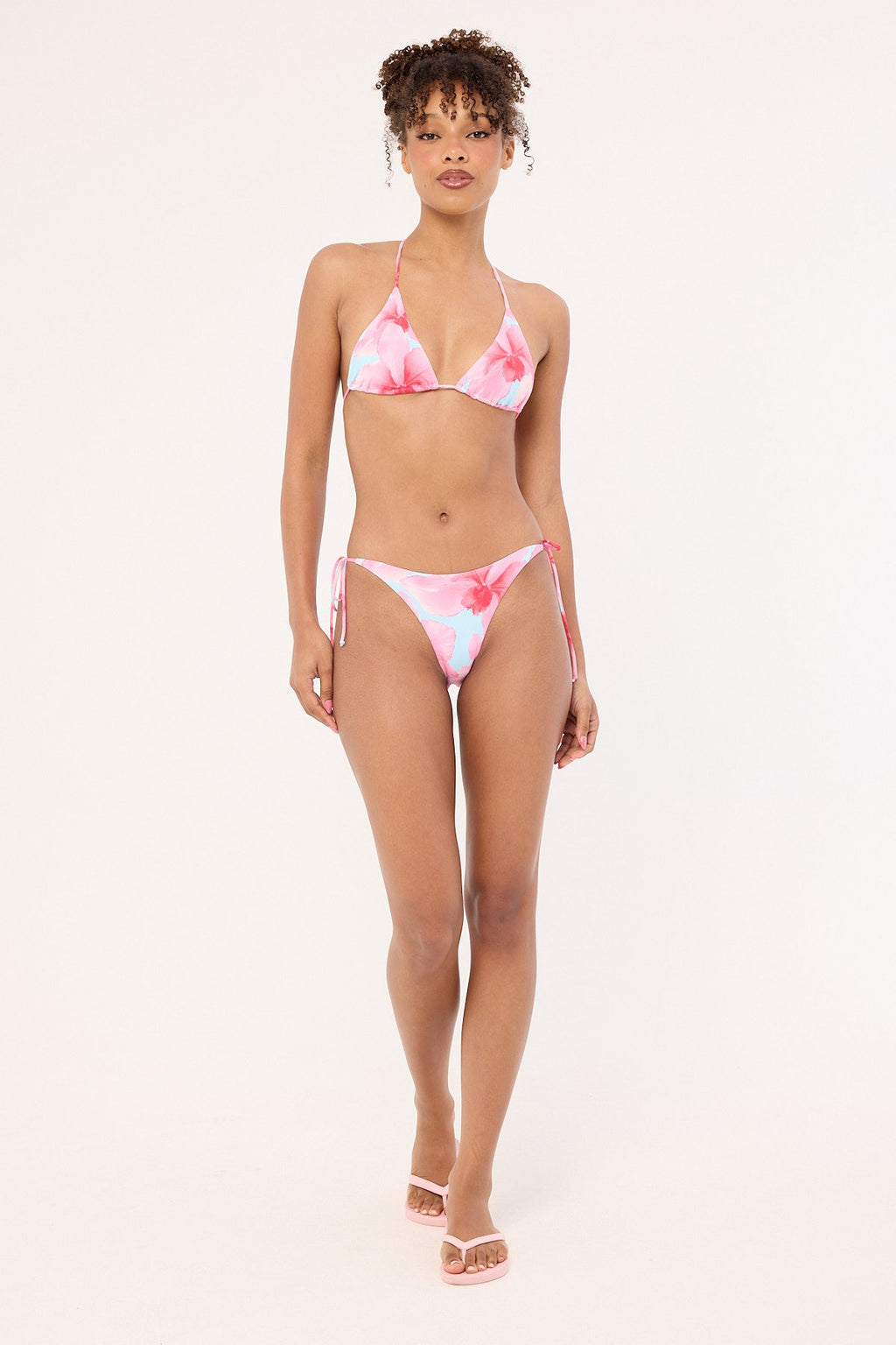 L&t Loula Bloom Bikini Bottom Blue Print