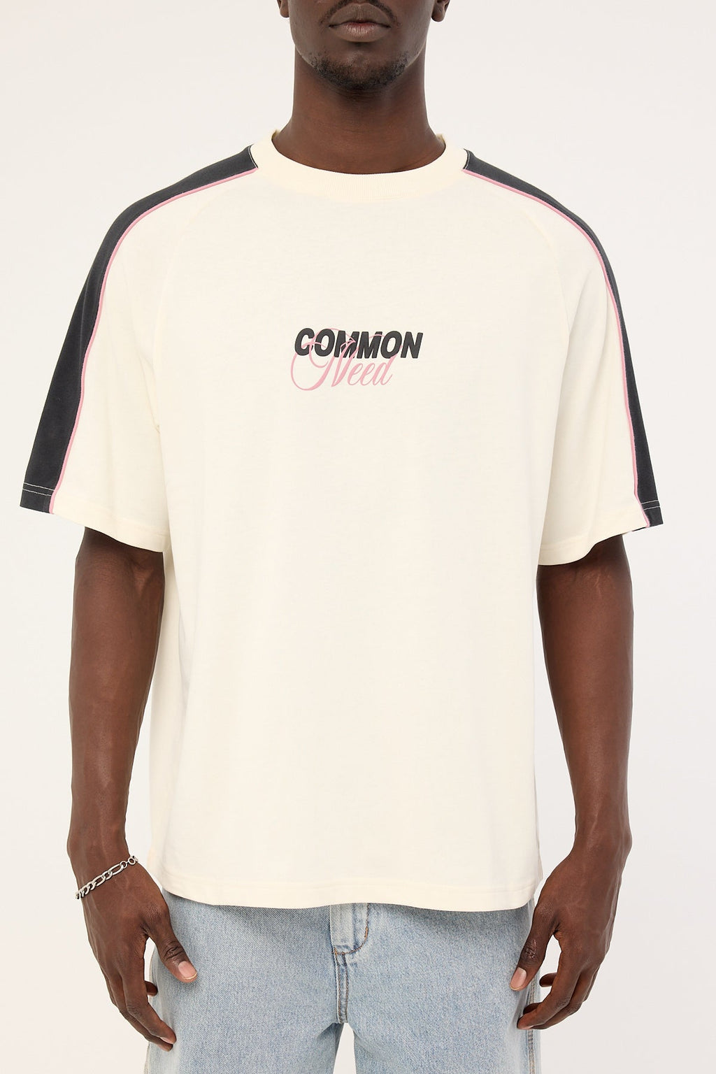 Common Need Knox Raglan Heavyweight Easy Tee Off White/Onyx